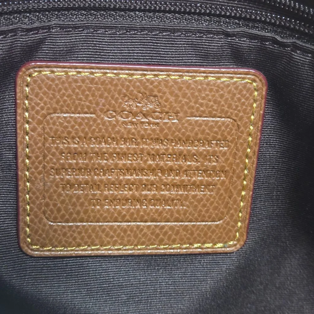Coach Ellie File Bag Brown Monogram Crossbody Purse Canvas Leather Large